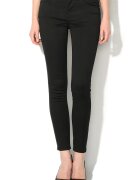 NEW LOOK Pantaloni negri super skinny cu fermoar
