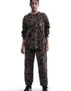 Nike Pantaloni de trening cu animal print - Negru/Maro nisip