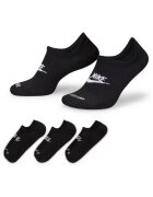 Nike Set de sosete foarte scurte unisex cu tehnologie Dri-Fit Everyday Plus Cushioned - 3 perechi - Negru