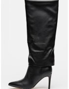 NINE WEST Cizme lungi din piele ecologica - Negru