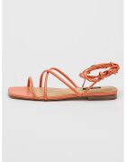 NINE WEST Sandale din piele ecologica cu talpa plata si varf patrat Mikila - Portocaliu