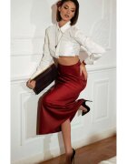 Nympha Clothing Fusta Maxi Eleganta - Burgundy - Moon