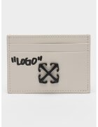 OFF-WHITE Portcart de piele cu logo Jitney - Bej
