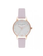 OLIVIA BURTON Ceas de mână pentru femei - cadran alb - inox - curea din piele naturală - 30mm