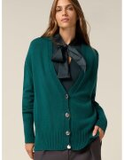 Oltre Cardigan lejer cu nasturi - Verde englez