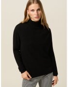 Oltre Pulover uni cu guler inalt - Negru