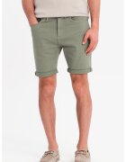 OMBRE Blugi scurti cu talie medie - Verde deschis
