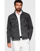 OMBRE Jacheta din denim cu buzunare frontale - Negru