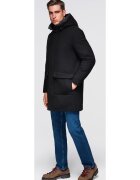 OMBRE Palton parka din lana cu gluga OM-COWC-0132 - Negru
