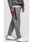 OMBRE Pantaloni de trening cu picior drept si detalii elastice OM-PASK-0281 - Gri