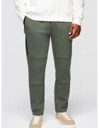 OMBRE Pantaloni de trening din amestec de bumbac cu snur de ajustare - Kaki pal