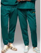 OMBRE Pantaloni de trening unisex cu model uni - Verde englez
