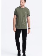 OMBRE Tricou cu decolteu rotund - Kaki