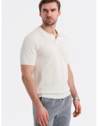 OMBRE Tricou polo din bumbac pique 2 - Alb murdar