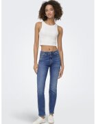 Only Blugi slim fit cu strasuri - Albastru deschis