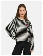 Only Bluza dama neagra - dungi - maneci lungi