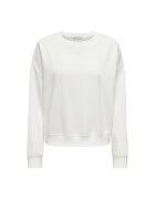 Only Bluza de trening relaxed-fit cu decolteu la baza gatului - Alb