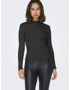 Only Bluza din amestec de bumbac organic - Negru