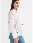 Only Camasa din bumbac cu broderie New - Rosu/Alb optic