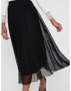 Only Fusta midi vaporoasa cu talie inalta - Negru