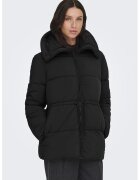 Only Geaca parka cu guler inalt - Negru