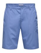 Only Pantaloni scurti barbati Sons - 22034682 - Bumbac/Poliester - Albastru - Albastru