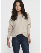 Only Pulover cu maneci liliac Daniella - Crem