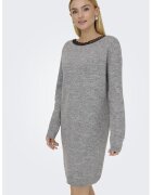 Only Rochie dreapta cu decolteu in V - Gri deschis melange