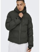 Only & Sons Geaca cu gluga - Gri antracit