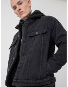 Only & Sons Jacheta din denim cu buzunare laterale - Negru