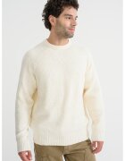 Only & Sons Pulover cu maneci raglan si decolteu la baza gatului - Alb murdar