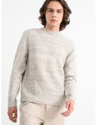Only & Sons Pulover tricotat cu decolteu la baza gatului - Gri deschis melange