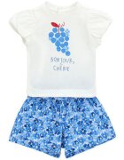 Original Marines Compleu pentru fete - Tricou si Pantaloni Scurti - alb/albastru