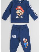 Original Marines Set de pantaloni si bluza de trening din bumbac cu imprimeu - 2 piese - Rosu/Bej/Bleumarin