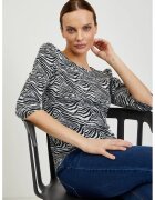 orsay Bluza cu maneci 3/4 - Alb/Negru