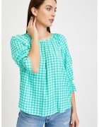 orsay Bluza cu maneci lungi Gingham - Verde deschis