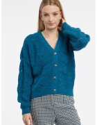 orsay Cardigan lejer cu nasturi - Albastru petrol