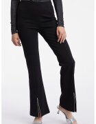 orsay Pantaloni cu talie inalta si model uni - Negru