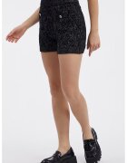 orsay Pantaloni scurti tricotati cu insertii de fire stralucitoare - Negru melange