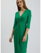 orsay Rochie cu decolteu in V si maneci medii - Verde