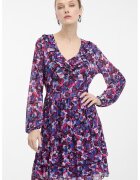 orsay Rochie cu maneci lungi si imprimeu - Violet/Albastru