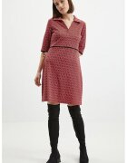 orsay Rochie scurta cu maneci medi - Roz deschis/Rosu inchis