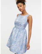 orsay Rochie scurta cu model floral - Albastru deschis
