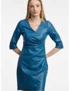orsay Rochie scurta cu model petrecut si decolteu in V - Albastru inchis