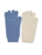 orsay Set de manusi cu model uni - 2 perechi - Albastru prafuit/Bej inchis