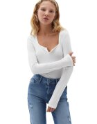 OXXO Bluza slim fit cu striatii - Alb optic