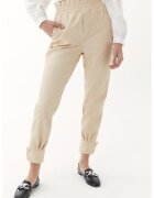 OXXO Pantaloni crop cu talie inalta si buzunare - Bej