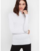 OXXO Pulover slim fit cu guler inalt - Alb