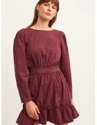 OXXO Rochie mini cu volane - Rosu inchis