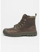 Palladium Ghete de piele cu sireturi - Maro inchis